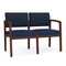 Lesro 2 Seat Tandem Seating W/ No Center Arm, 44 in W 26 in L 31.5 in H, Lenox Series LW2101 - alternate 1